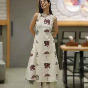 premium floral fine cotton flex palazzo co ord set