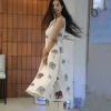 premium floral fine cotton flex palazzo co ord set