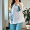 premium floral fine cotton flex palazzo co ord set (copy)