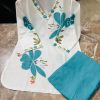 premium floral fine cotton flex palazzo co ord set (copy)