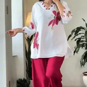 aqua blue bloom mul cotton co ord set (copy)