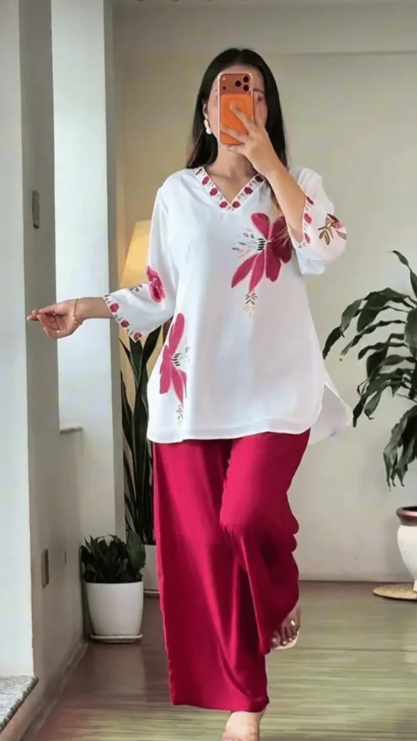 aqua blue bloom mul cotton co ord set (copy)