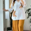 tanvi kurti red bloom mul cotton co ord set (copy)