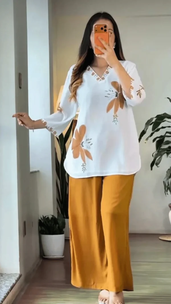 tanvi kurti red bloom mul cotton co ord set (copy)