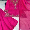 tanvi kurti chanderi top plazzo & dupatta set