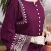 women cotton white front embroidery kurta pant set (copy)