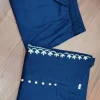 women cotton blue pakistani kurta palazzo set