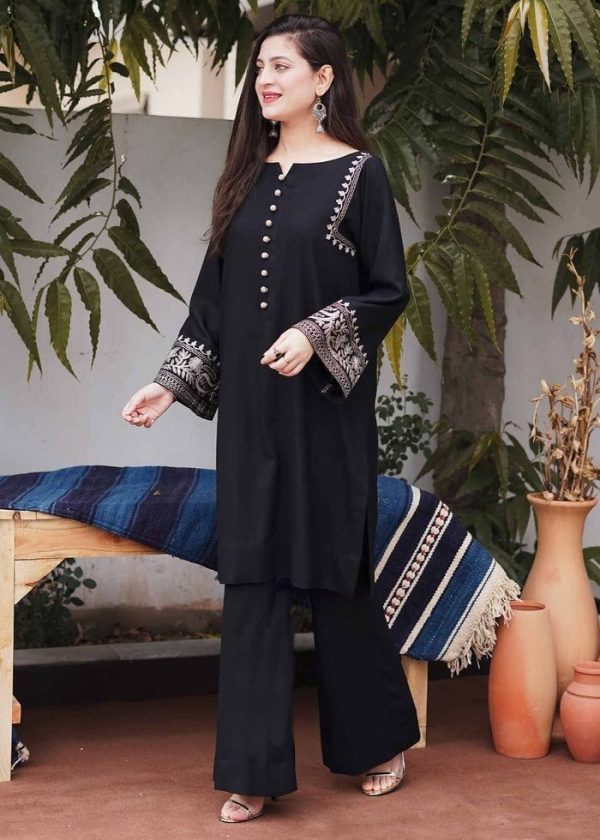 women cotton blue pakistani kurta palazzo set (copy)