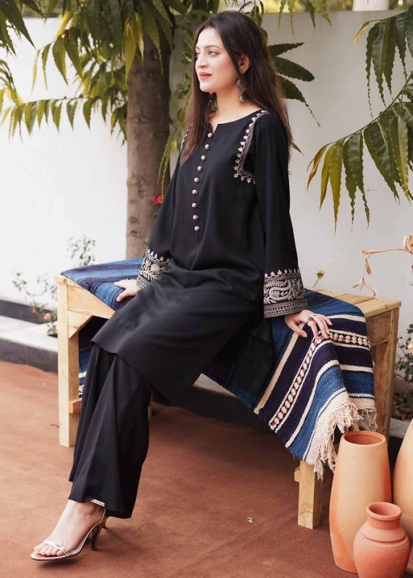 women cotton blue pakistani kurta palazzo set (copy)