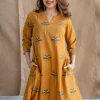 women yellow cotton co ord set