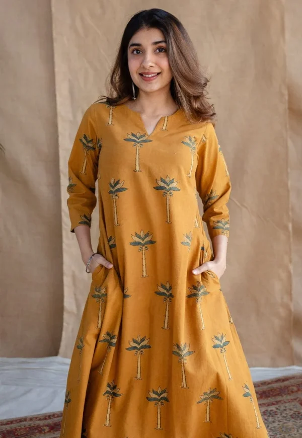 women yellow cotton co ord set