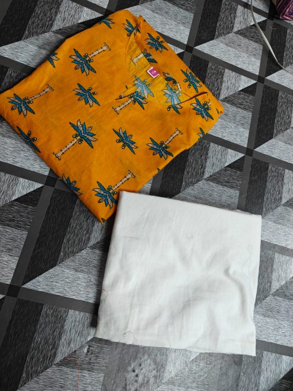 women yellow cotton co ord set