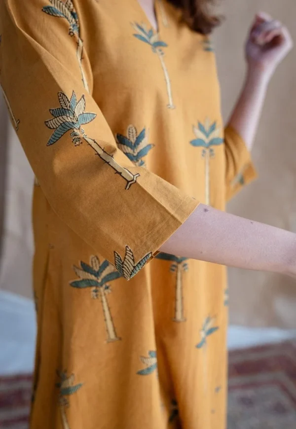women yellow cotton co ord set