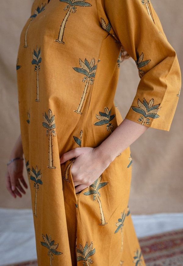 women yellow cotton co ord set