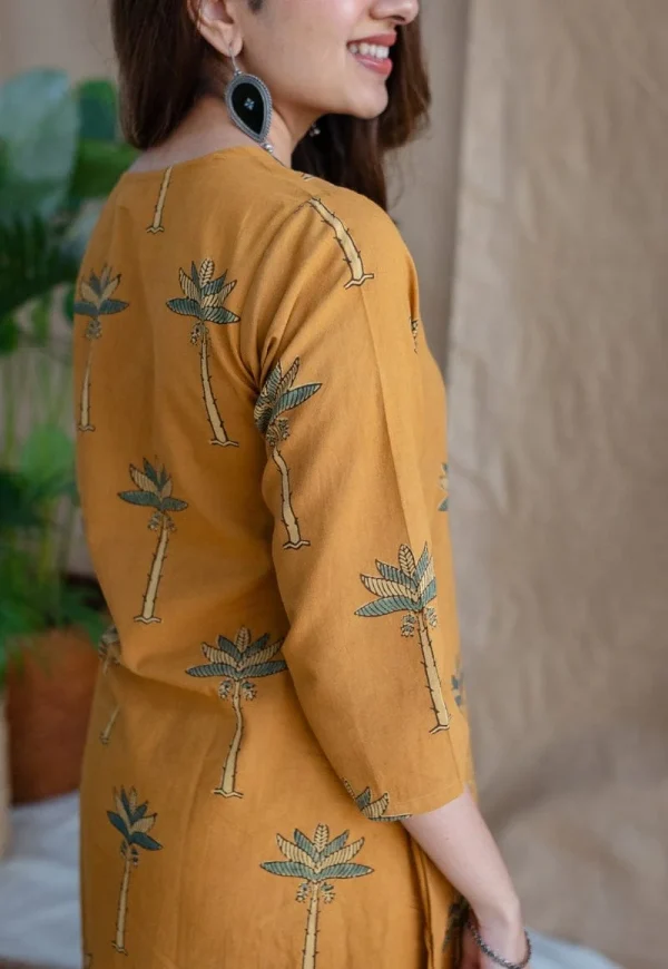 women yellow cotton co ord set