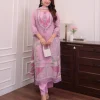 women purple cotton and organza dupatta set (copy)