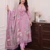 women purple cotton and organza dupatta set (copy)