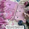 women purple cotton and organza dupatta set (copy)