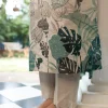 women cotton linen white dupatta set
