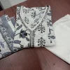 printed anarkali kurti with mulmul dupatta set