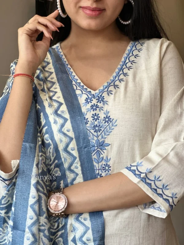 premium angrakha style with cotton silk dupatta set