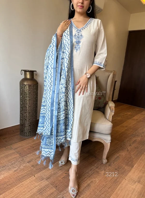 premium angrakha style with cotton silk dupatta set