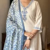 premium angrakha style with cotton silk dupatta set