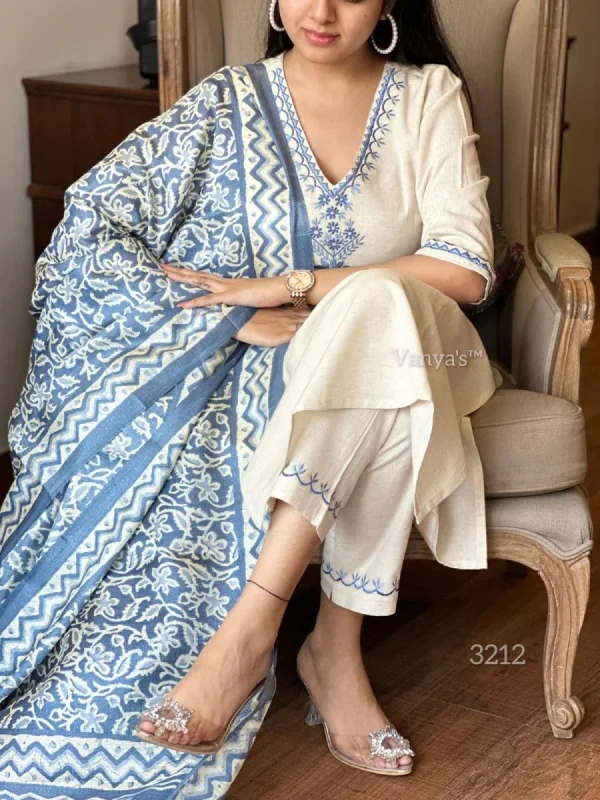 premium angrakha style with cotton silk dupatta set