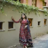 blue anarkali with angrakha style dupatta set (copy)