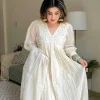 women chanderi white dupatta set