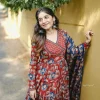 blue anarkali with angrakha style dupatta set (copy)
