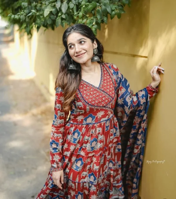 blue anarkali with angrakha style dupatta set (copy)