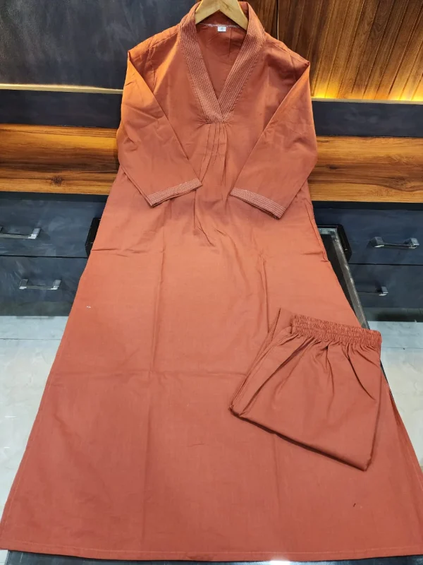 katha work red cotton co ord set katha work red cotton co ord set
