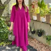 katha work red cotton co ord set (copy)