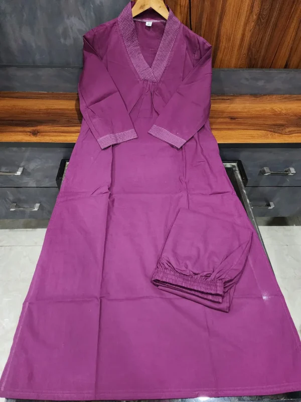 katha work red cotton co ord set (copy)