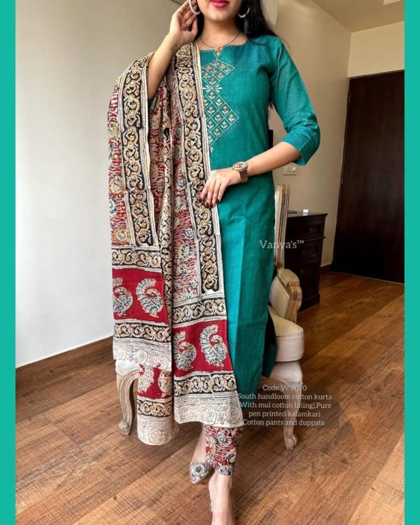 katha work wine cotton co ord set (copy)