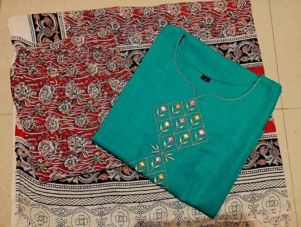 katha work wine cotton co ord set (copy)