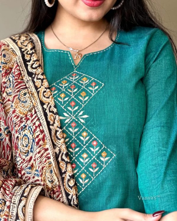 katha work wine cotton co ord set (copy)