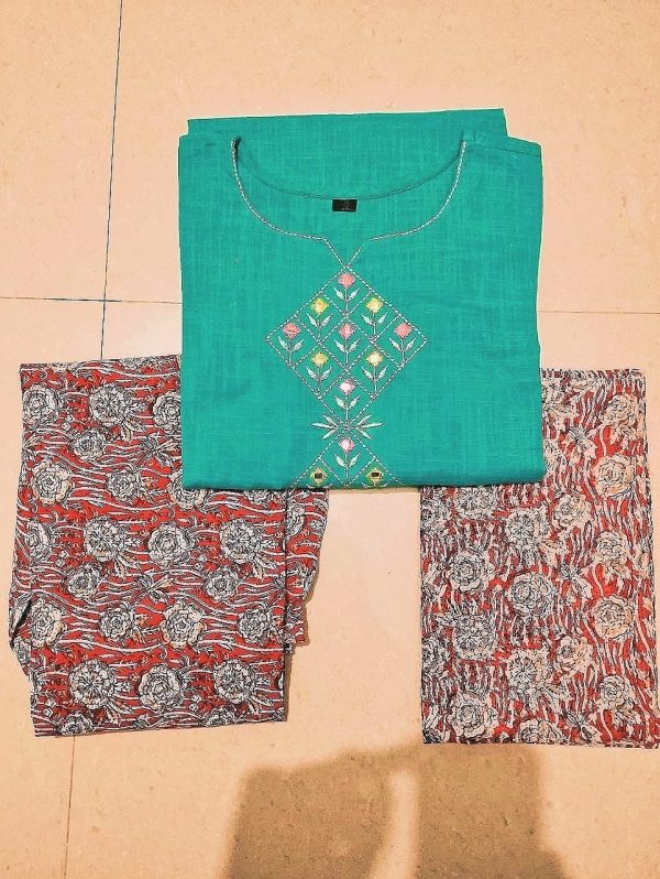 katha work wine cotton co ord set (copy)