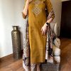 pure handloom south cotton hand printed chitrkari dupatta set