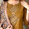 pure handloom south cotton hand printed chitrkari dupatta set