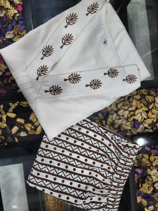 women new off white cotton co ord set