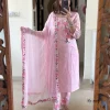 women cotton embroidery off white kurta set (copy)