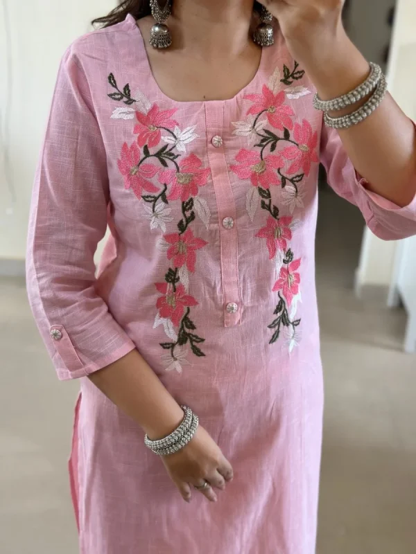 women cotton embroidery off white kurta set (copy) women cotton embroidery off white kurta set (copy)