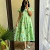 women embroidery cotton green dupatta set (copy)