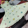 women embroidery cotton green dupatta set (copy)