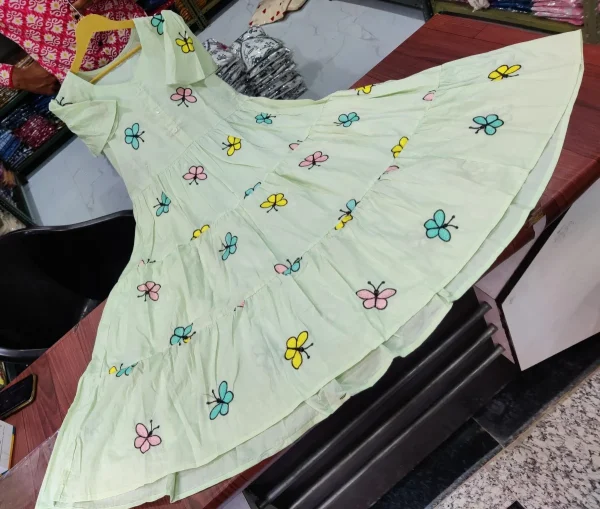 women embroidery cotton green dupatta set (copy)