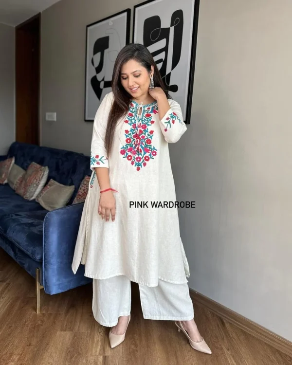 women yellow embroidery co ord set (copy) (copy)