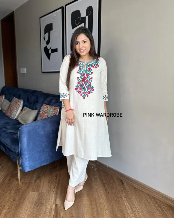 women yellow embroidery co ord set (copy) (copy)