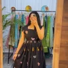 women cotton green embroidery middy gown (copy)
